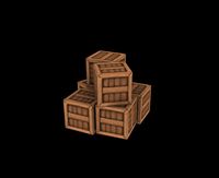 Hand Painted Wooden Crate