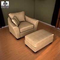 Ashley Lena - Putty Oversized Chair - 3D Model.