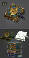low poly magic book