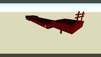 Red low loader