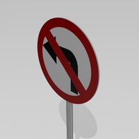 Left turn prohibited