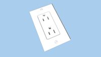 Decora wall receptacle (US), single plug