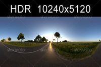 Road in fields 1 with Plates