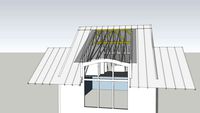 Shed dormer eyebrow roof truss framing