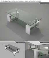 Stylish Glass Table /w Vray Shaders & Setup (HDRI)