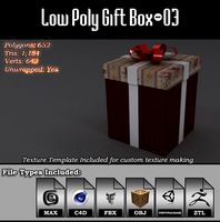 Low Poly Gift Box - 03
