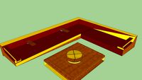 Luxury couch and coffee table