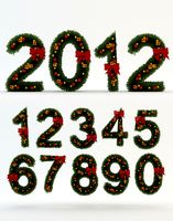 Stylized Christmas Numbers 02