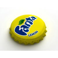Fanta Lemon Bottle Tin Cap