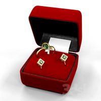 Gold ring and earrings