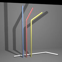 Simple Plastic Style Drinking Straw with Textures