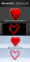 Love Heart Element 3D & Cinema4D