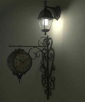 Victorian Wall Lamp and Clock (Modern Set)