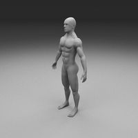 Muscular Human Male Clay Model