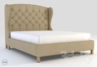 Meridian wing queen size bed 5104Q Beige