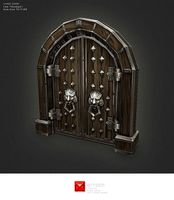 Low Poly Wood Door