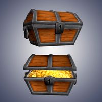 Low Poly Gold Chest