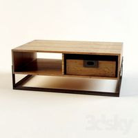 Coffee table made of solid teak Look 90/60