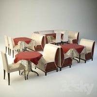 A set of furniture for cafes