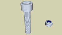 M6 Cap Screw & Nyloc Nut