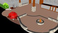 Tranquility Construction fire pit brick paver patio
