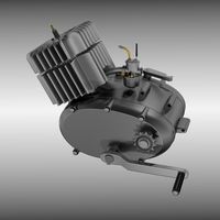 Two stroke moped motorcycle engine