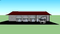 Gewerbehalle mit Waschhalle für LKW SHO2000x30m