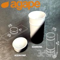 AGAPE Washbasins ACER0798F_ACER0798P (Black_White) Vieques_Patricia Urquiola 2011