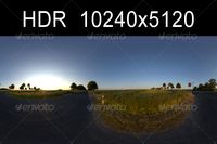 Road in Fields 2 with Plates