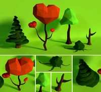 LowPoly Trees .Pack9