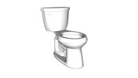 K-3851 Cimarron(R) Comfort Height(R) Comfort Height(R) two-piece round-front 1.28 gpf toilet with AquaPiston(R) flush technology and left-hand trip lever, seat not included
