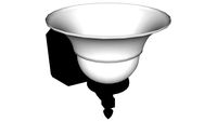 bell-shaped uplit sconce