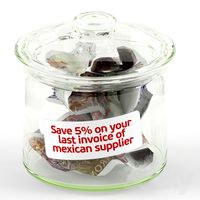 Money in a glass jar