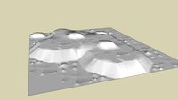 36x36 meter uncoloured example of what can be made with my custom terrain system.