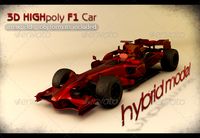 High Poly Hybrid F1 Car