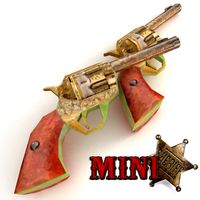 Low Poly Western Pistol