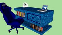blue desk
