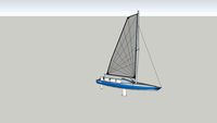Racing Sloop Sailboat