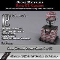 Standard Stone Material Pack-01-Ceramic for C4D