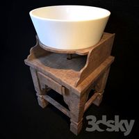 Cupboard under the sink carved