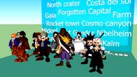 Final fantasy VII characters (low poly)