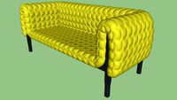 'Ruché' Sofa by Inga Sempé. (Long Model)