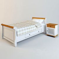 children&#39;s bed with bedside table