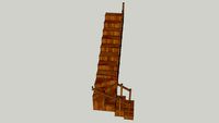 Escalier tournant en bois