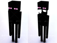 Enderman minecraft Baby 3D Model in Alien 3DExport