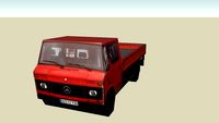 Lastwagen mit Ladefläche rot