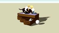 dog bed with drawers on wheels