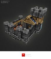 Low Poly RTS Human Barracks