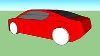 low poly supercar