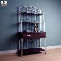 Bordbeaux Server with Bakers Rack in Birch - Home